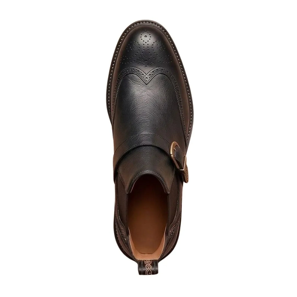 Mereto Buckle Chelsea Buckle Boot for Men - Monk-Buckle Chelsea Boots
