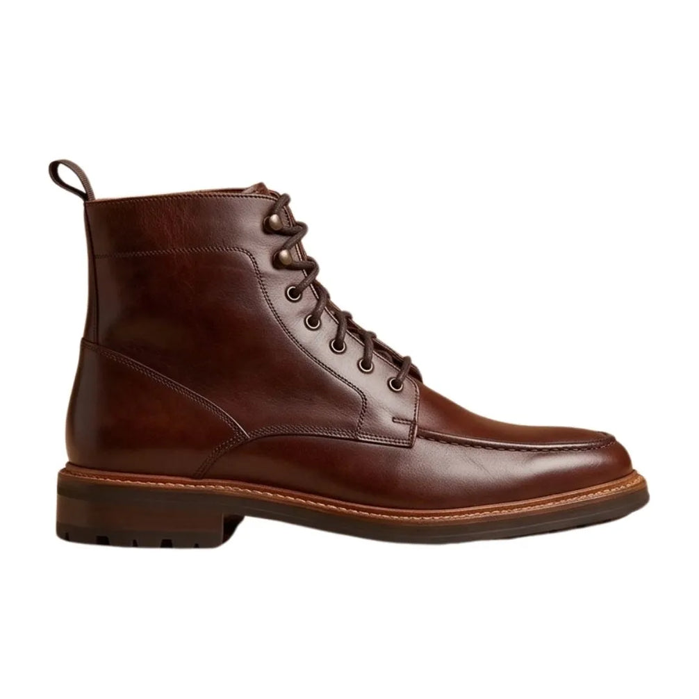 Moraro Burnished Derby Boot Lace-Up Boot for Men - Leather Lace-Up Boots