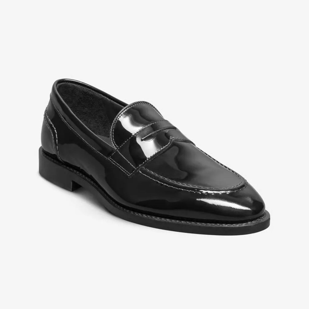 Maranzana Patent Classic Penny Loafer for Men - Glossy Patent Penny Loafers