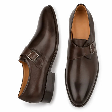 Madrid Single Monk Strap for Men - Goodyear Welted Full-Grain Leather Shoes