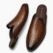 Mazzarino Hand-Inscribed Script Mule for Men - Backless Leather Slip-On Shoes