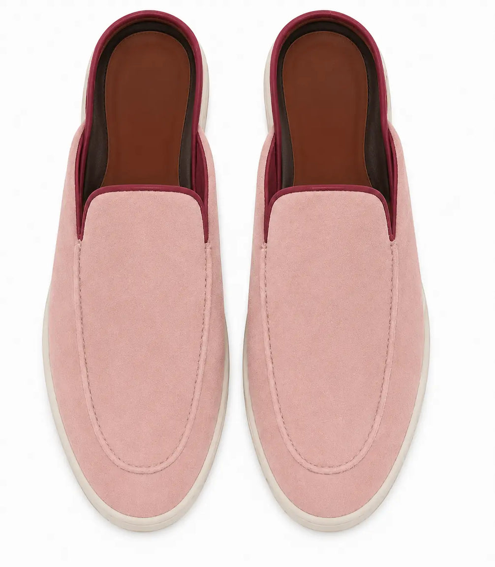 Malvasia Piped Suede Cupsole Mule for Men - Backless Slip-On Shoes