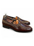Mandore Zardozi-Vine Leather Ethnic Loafer for Men - Hand-Embroidered Wedding Loafers