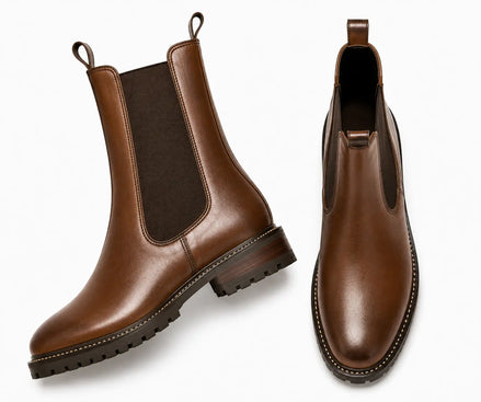 Montrose Patina Chelsea Boot for Men - Lug-Sole Leather Ankle Boots