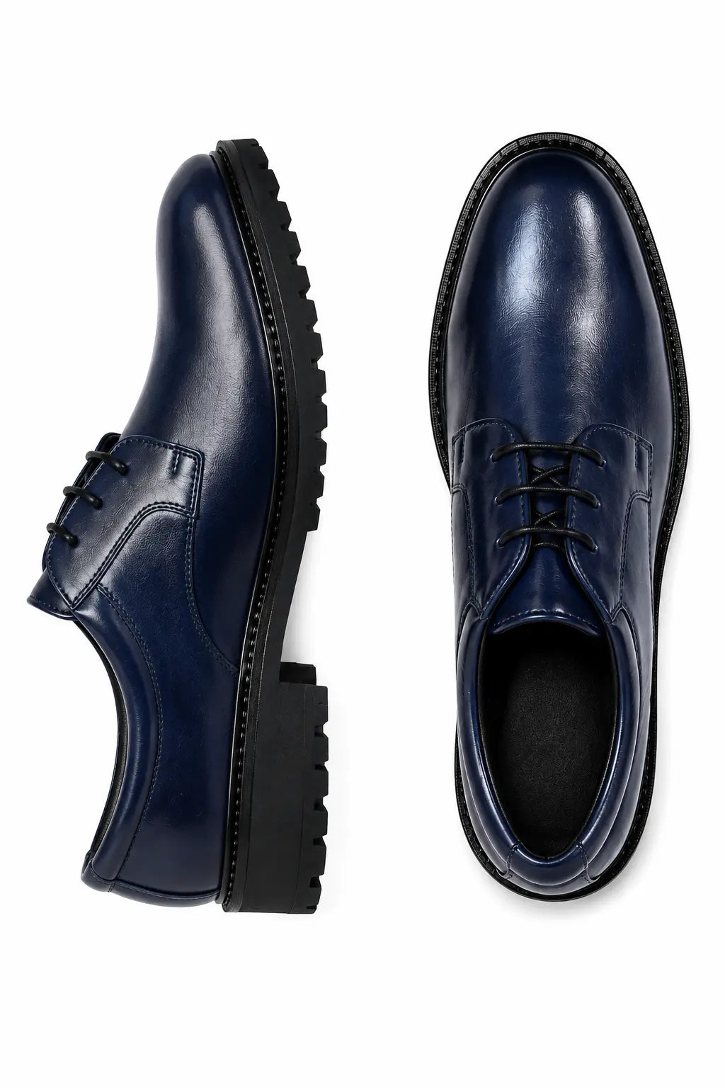 Marseille Patina Plain-Toe Derby for Men - Lug-Sole Leather Formal Shoes