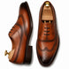 Mossverde Hand-Patina Wingtip Brogue Oxford for Men - Goodyear Welted Leather Shoes