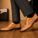 Malcomb Croc-Panel Wingtip Derby for Men - Goodyear Welted Leather Shoes