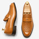 Maison Hand-Woven Two-Tone Penny Loafer for Men - Goodyear Welted Leather Shoes