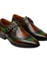 Maderno Patina Wingtip Single Monk Strap for Men - Hand-Painted Brogue Dress Shoes