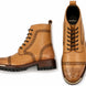 Mendoza Full-Brogue Cap-Toe Boot for Men - Handmade Leather Lace-Up Boots