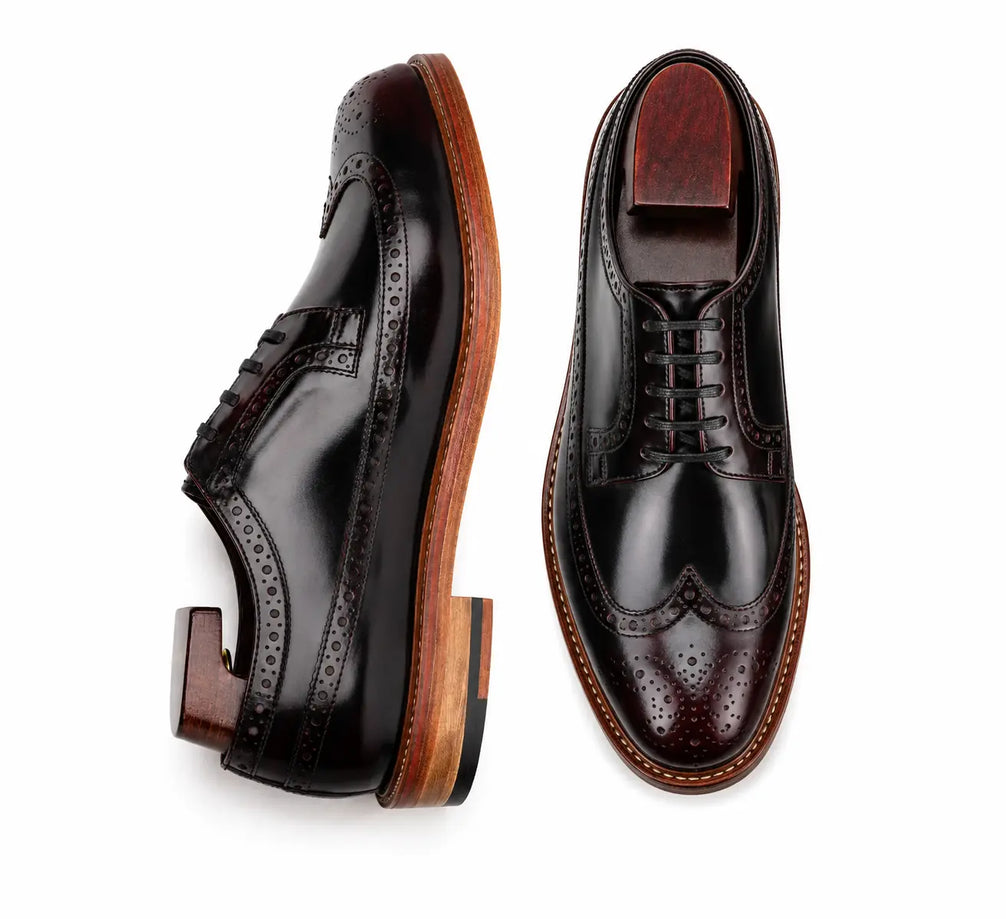 Morano Wingtip Brogue Derby for Men - Goodyear Welted Full-Grain Leather Shoes