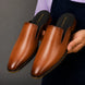 Mantova Burnished Leather Mule for Men - Backless Open-Heel Dress Shoes