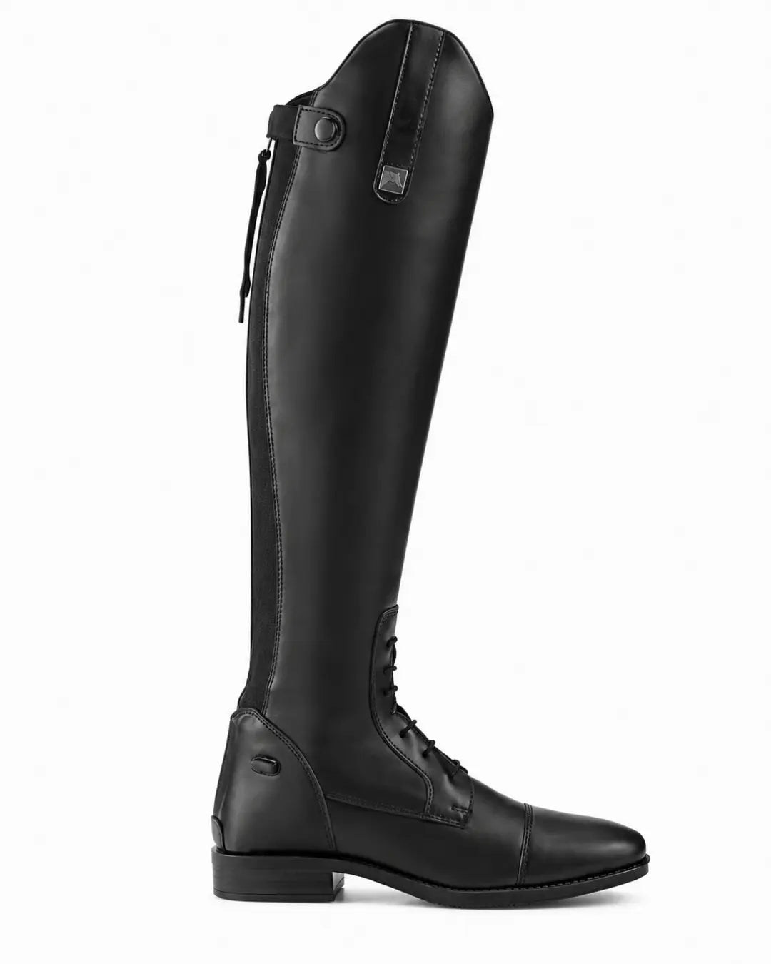 Toledo Men's Lace-Up Polo Riding Boots – Tall Black Leather Field Boots for Polo