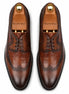 Malcomb Croc-Panel Wingtip Derby for Men - Goodyear Welted Leather Shoes