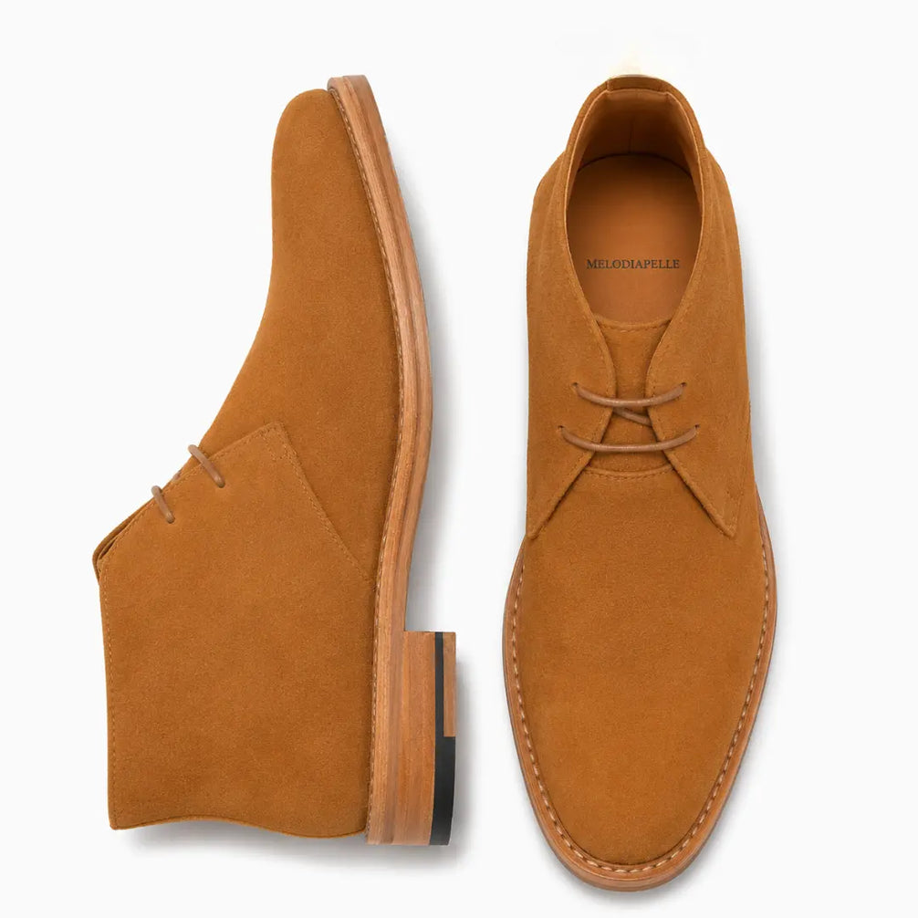 Maringa Suede Chukka Boot for Men - Goodyear Welted Leather Sole Boots