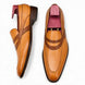 Mirasol Two-Tone Crossed-Strap Dress Loafer for Men - Hand-Patina Leather Shoes