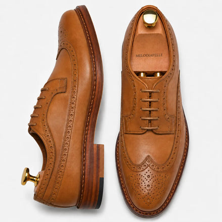 Missourie Longwing Brogue Derby for Men - Goodyear Welted Full-Grain Leather Shoes