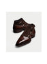 Mendrisio Suede-Body Cap-Toe Triple Monk Strap for Men - Two-Material Leather Dress Shoes