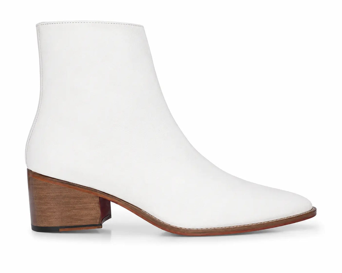 Malone Zip Ankle Boot for Men - Goodyear Welted Leather Boots with Block Heel