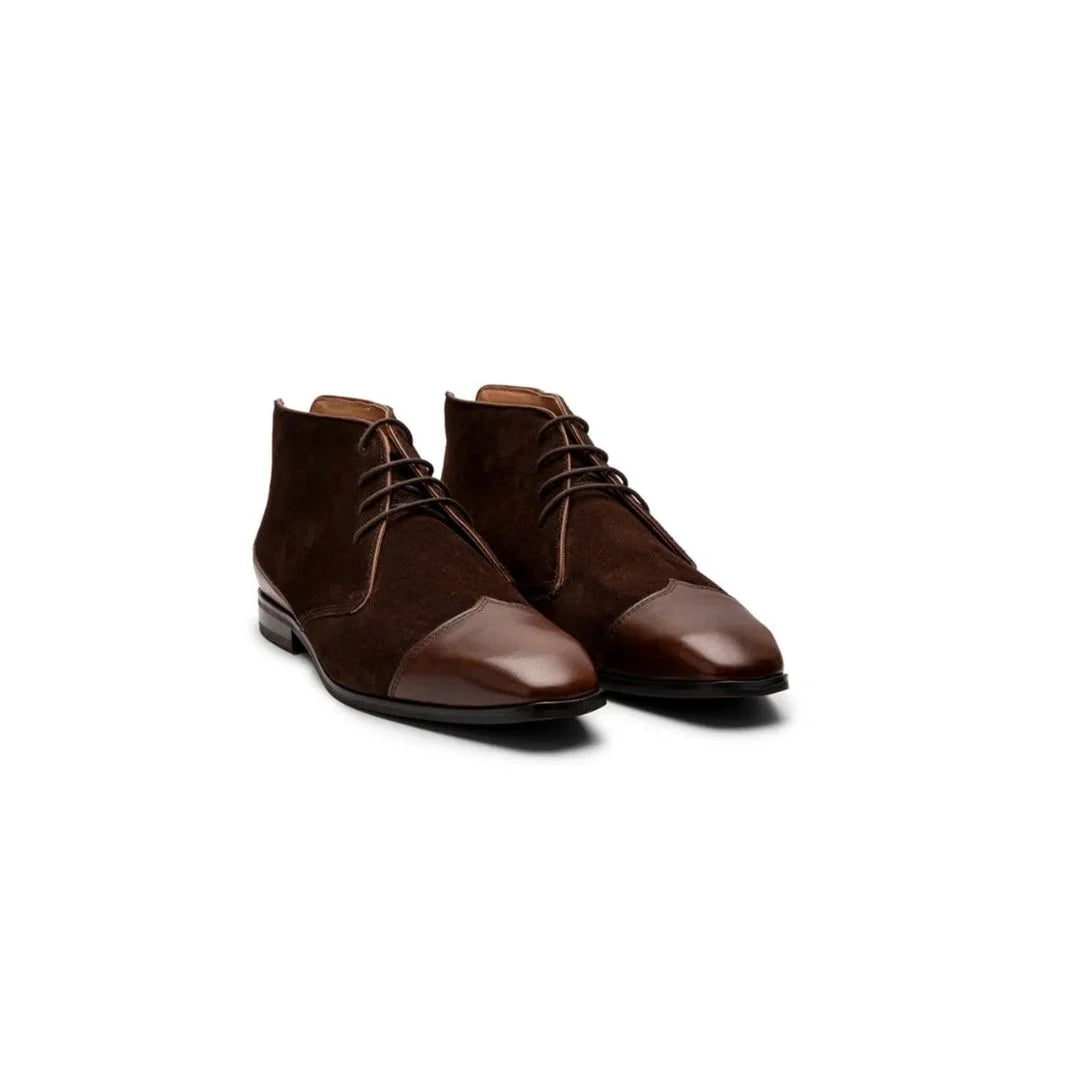 Mussoorie Cap-Toe Suede Chukka Boot for Men - Two-Material Chukka Boots