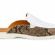 Marmaris Snake-Embossed Lug Mule for Men - Two-Material Backless Shoes