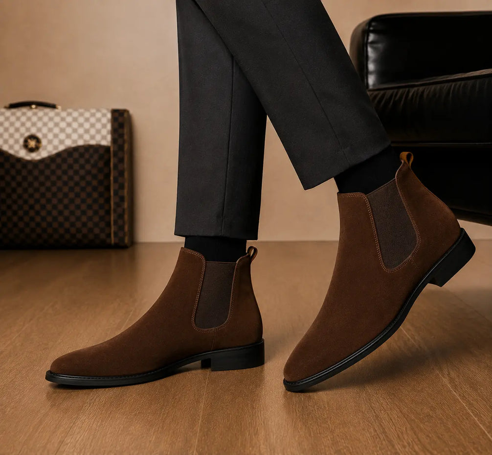 Moorgate Suede Chelsea Boot for Men - Goodyear Welted Leather Chelsea Boots