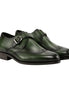 Montalcino Hand-Dyed Wingtip Single Monk Strap for Men - Brogue Leather Statement Shoes