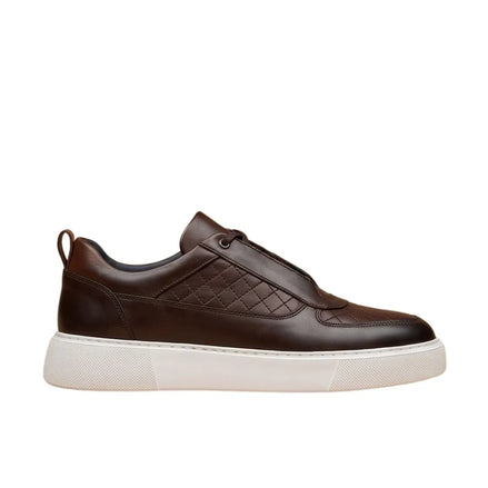 Mollaro Woven-Embossed Sneaker for Men - Textured Leather Sneakers