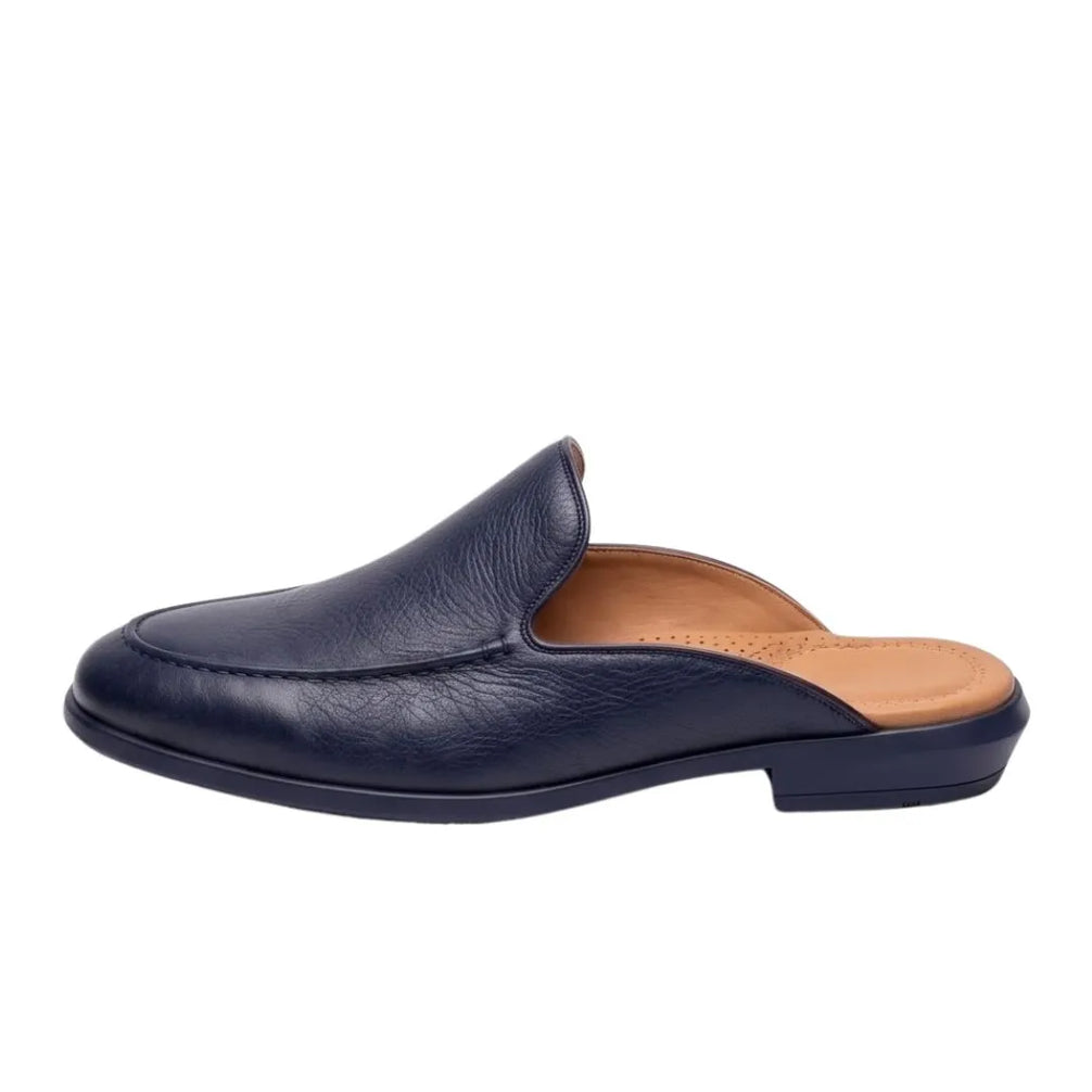 Massello Deep-Tone Mule Mule for Men - Leather Backless Loafers