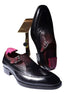 Morbegno Pebble-Grain Quarter Single Monk Strap for Men - Two-Texture Leather Dress Shoes