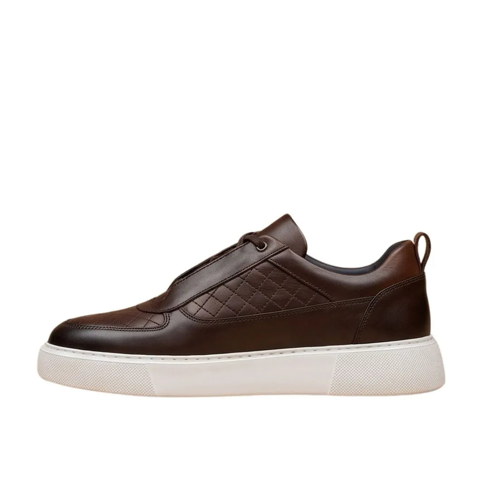 Mollaro Woven-Embossed Sneaker for Men - Textured Leather Sneakers