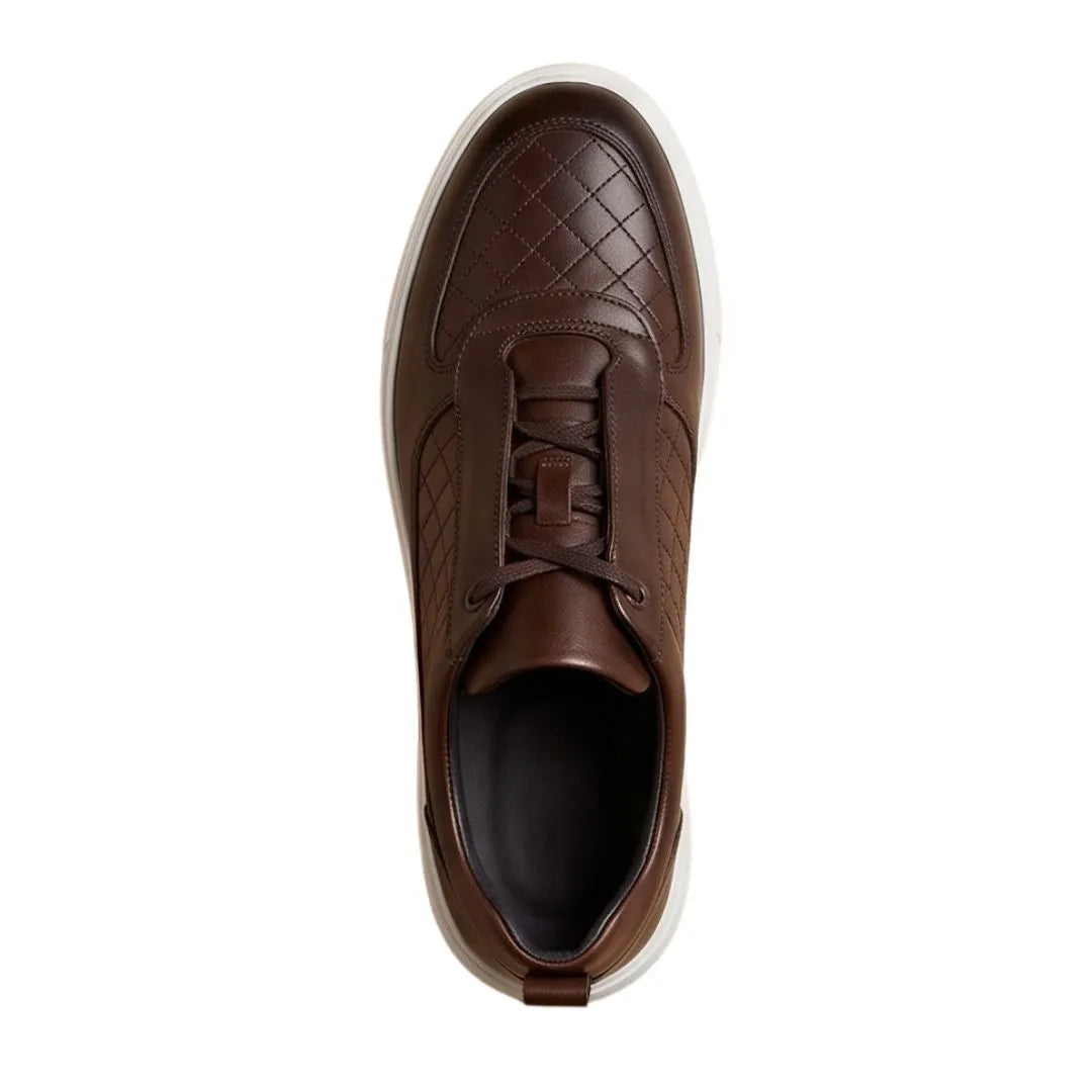 Mollaro Woven-Embossed Sneaker for Men - Textured Leather Sneakers