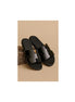 Mazzeo Glossy Cut-Out Slide for Men - Leather Slides