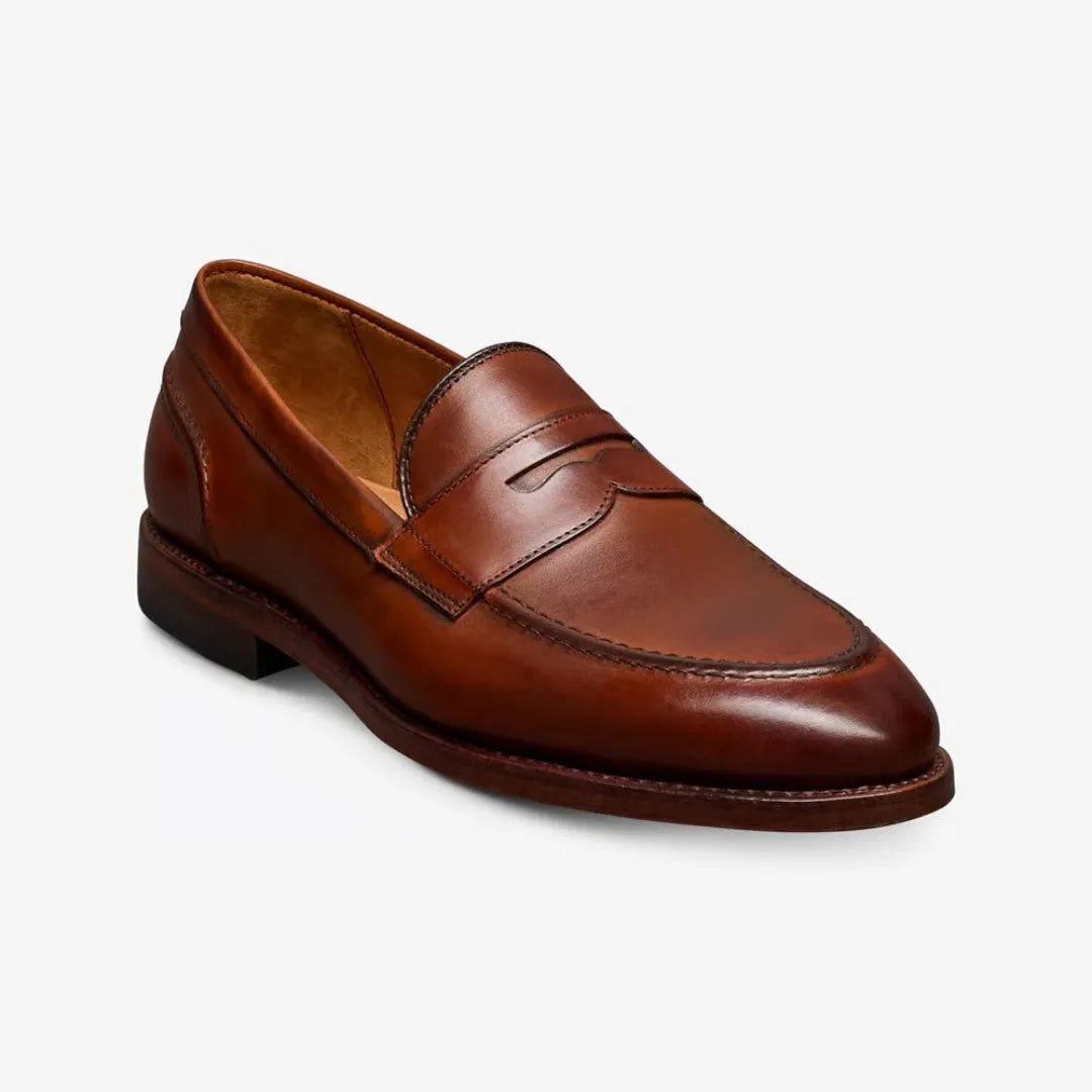 Marcheno Burnished Apron Penny Loafer for Men - Hand-Burnished Penny Loafers