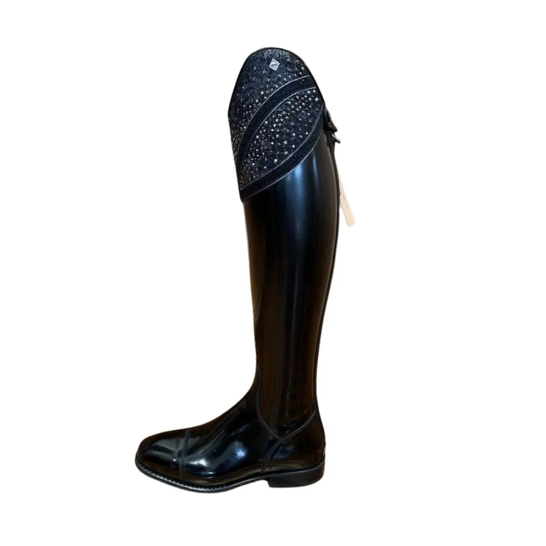 Mengabril Crystal-Swirl Patent Dress Riding Boot for Men - Patent Dressage Boots