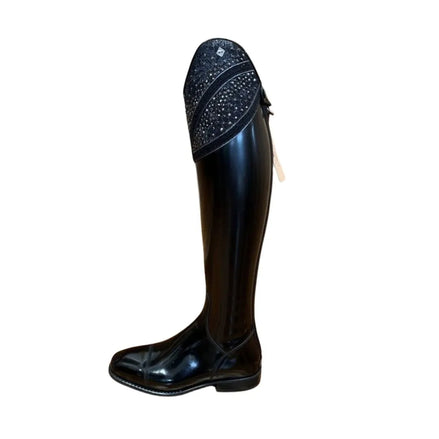 Mengabril Crystal-Swirl Patent Dress Riding Boot for Men - Patent Dressage Boots