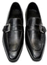 Mortara Wide-Strap Plain-Toe Single Monk Strap for Men - Polished Slip-On Dress Shoes