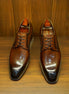 Mesoraca Streaked Apron Derby for Men - Hand-Burnished Leather Dress Shoes