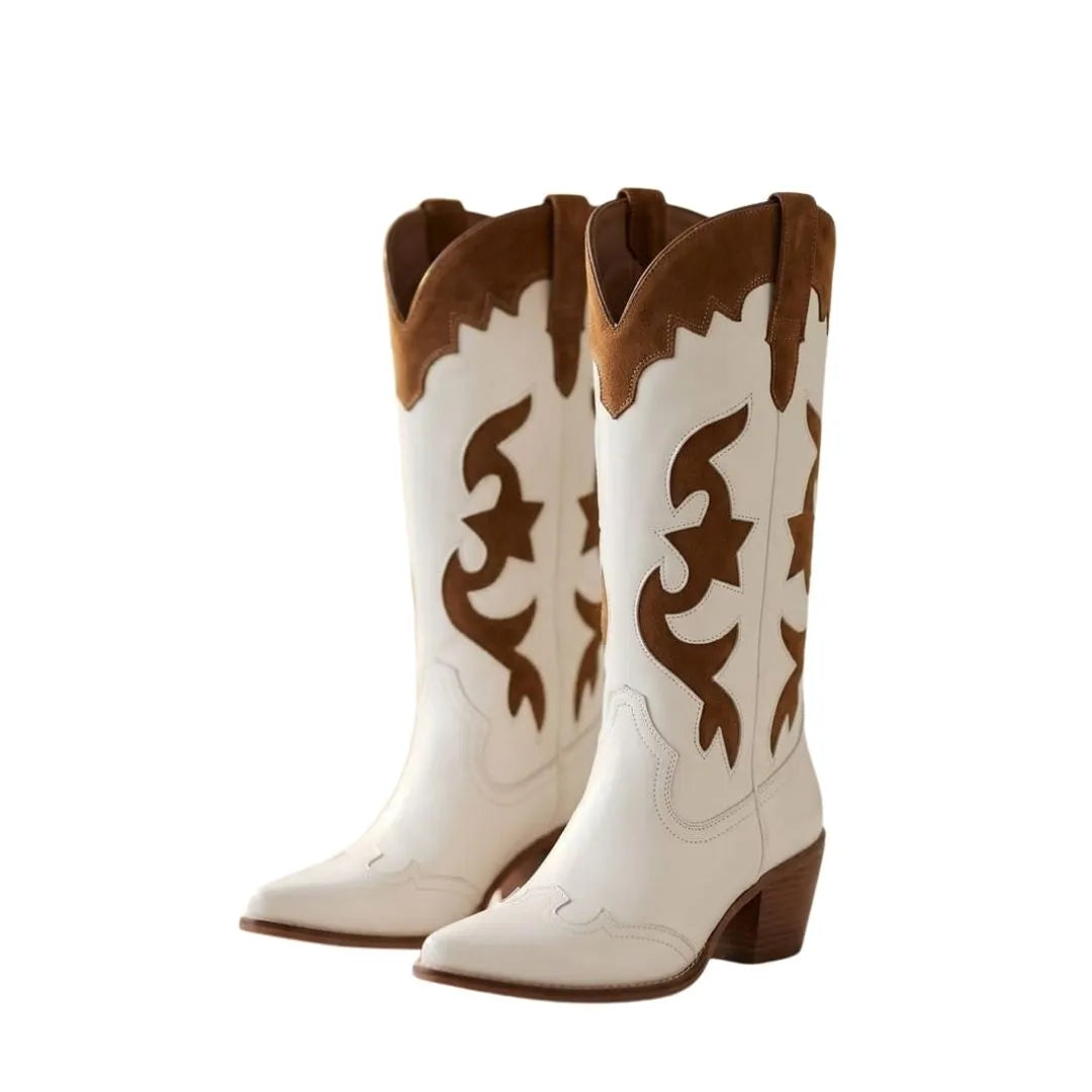 Marfa Two-Tone Inlay Cowboy Boot for Men - Tall Western Boots