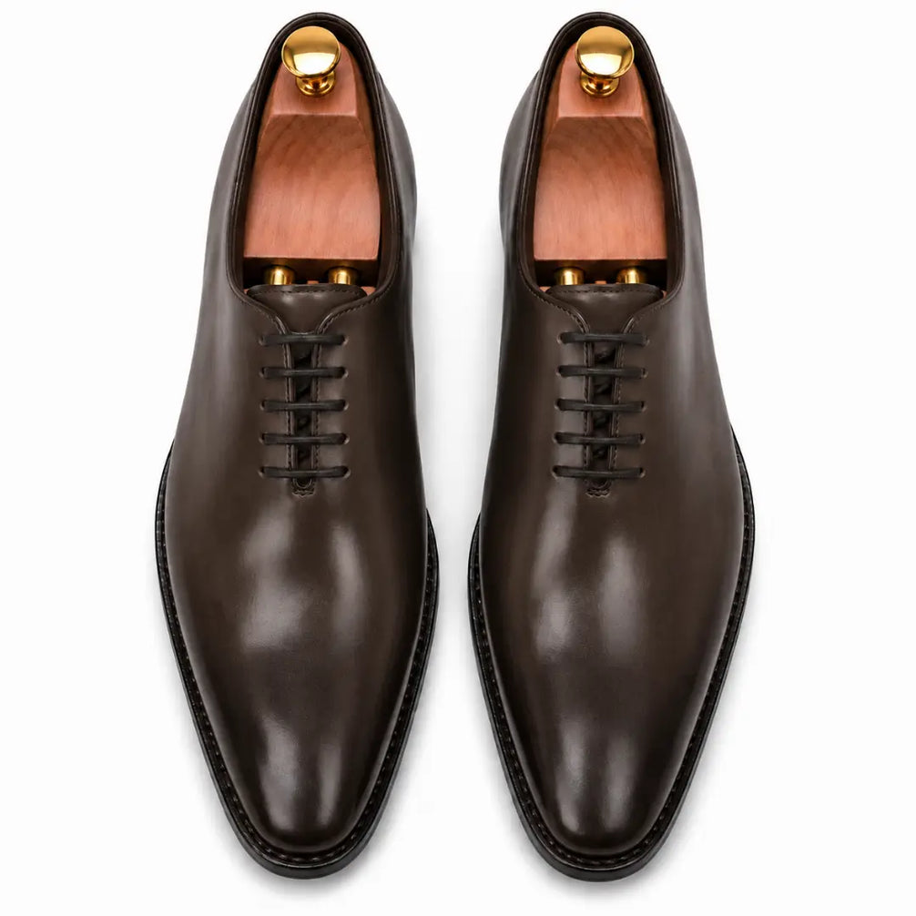 Meta Tonal Wholecut Oxford for Men - Goodyear Welted Seamless Leather Shoes