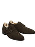Meaux Suede Cap-Toe Double Monk Strap for Men - Soft Suede Dress Shoes