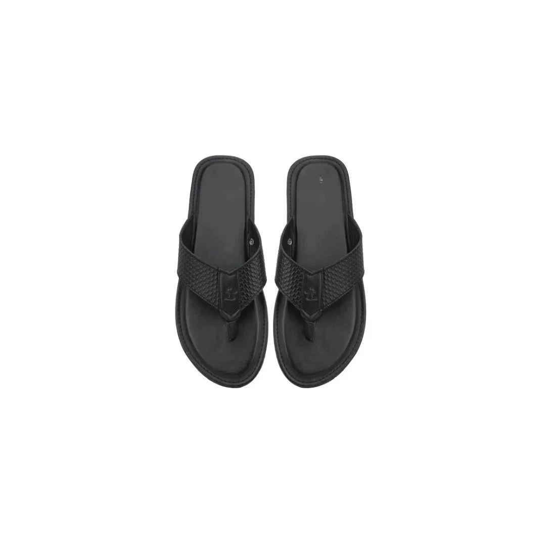 Marzocca Embossed Thong Flip-Flop for Men - Textured Leather Flip-Flops
