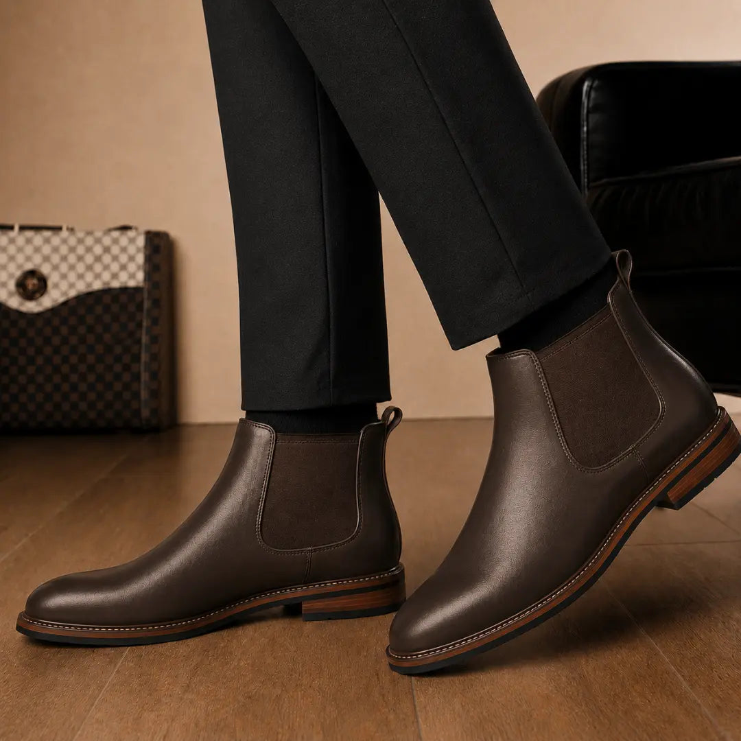 Moorfield Slim Chelsea Boot // Black Suede
