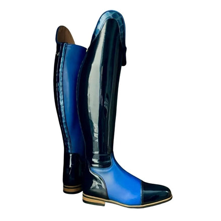 Mesas Two-Tone Patent Croc Dress Riding Boot for Men - Statement Dressage Boots