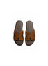 Mulinetti Cut-Out Band Slide for Men - Leather Slides