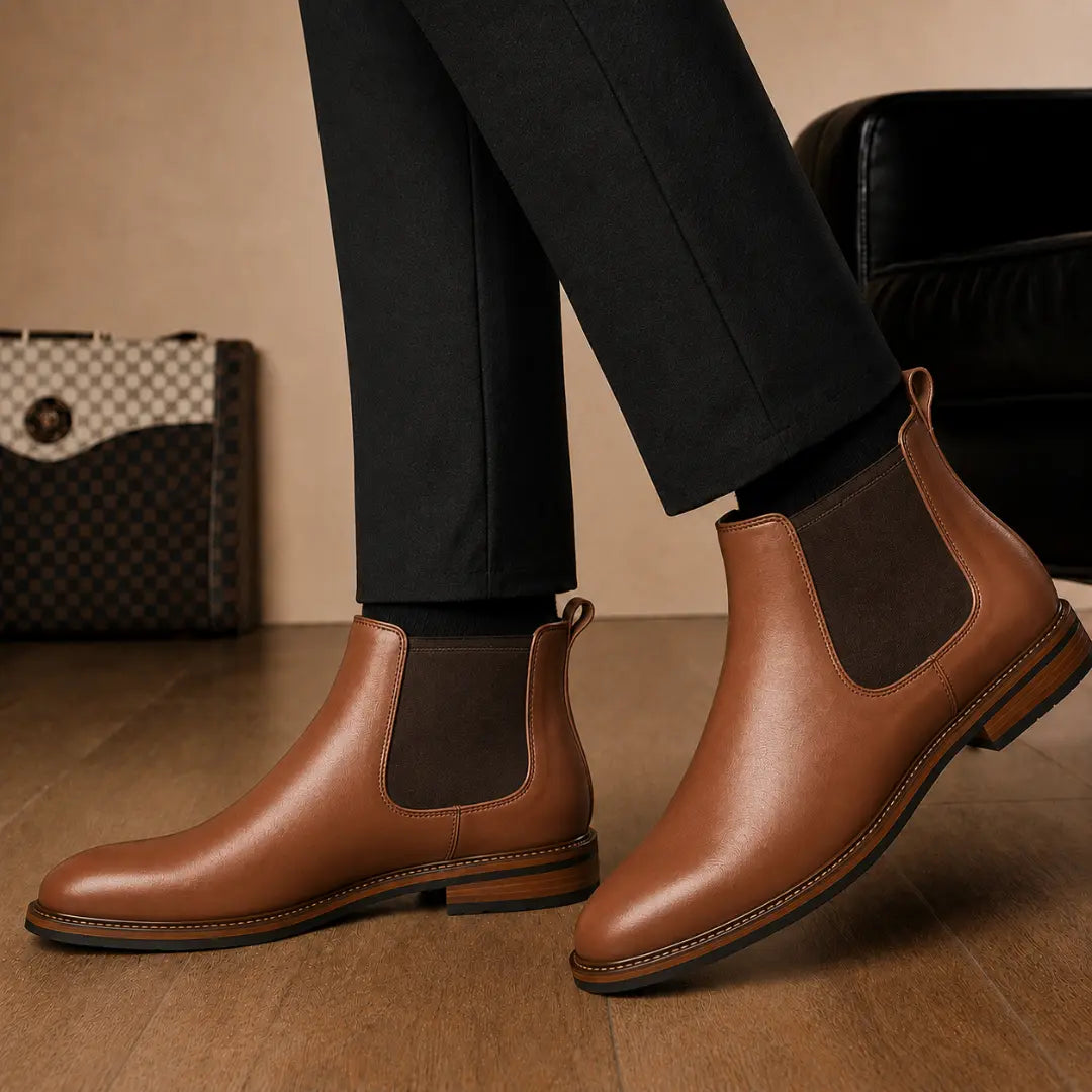 Moorfield Slim Chelsea Boot // Black Suede
