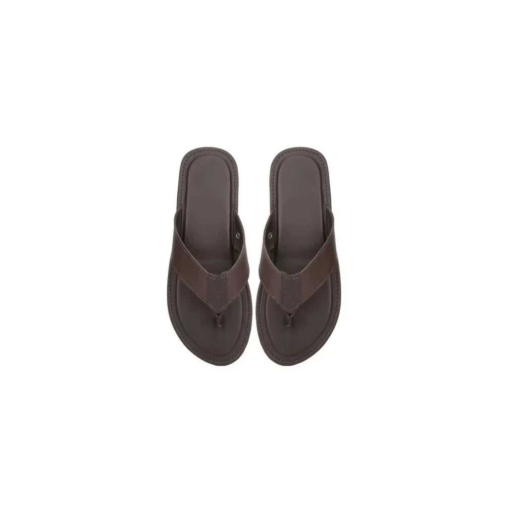 Maronti Stitched Thong Flip-Flop for Men - Leather Flip-Flops