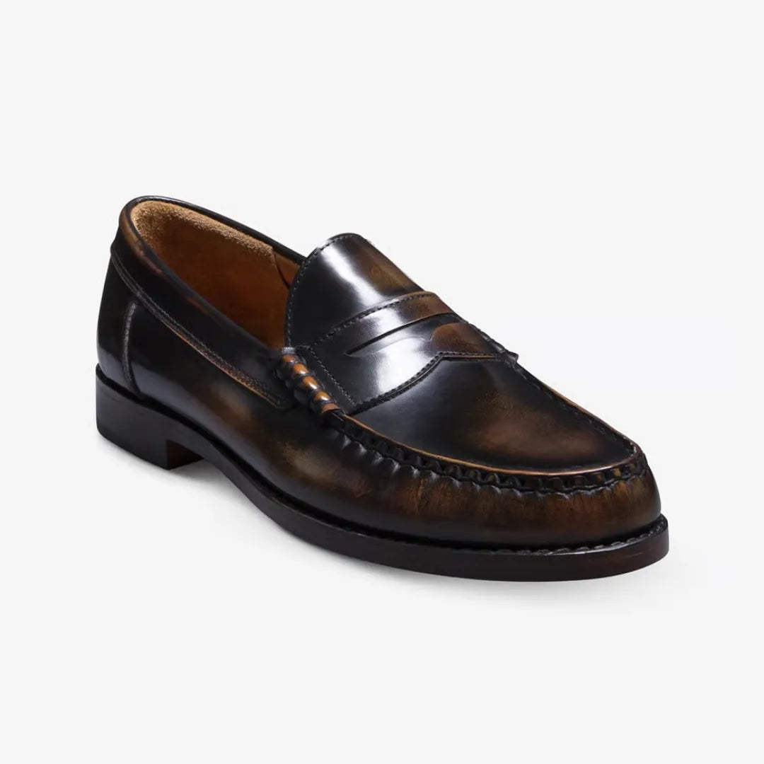Maretto Antiqued Beefroll Penny Loafer for Men - Hand-Antiqued Penny Loafers