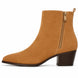 Maddox Suede Zip Boot for Men - Pointed-Toe Block Heel Ankle Boots
