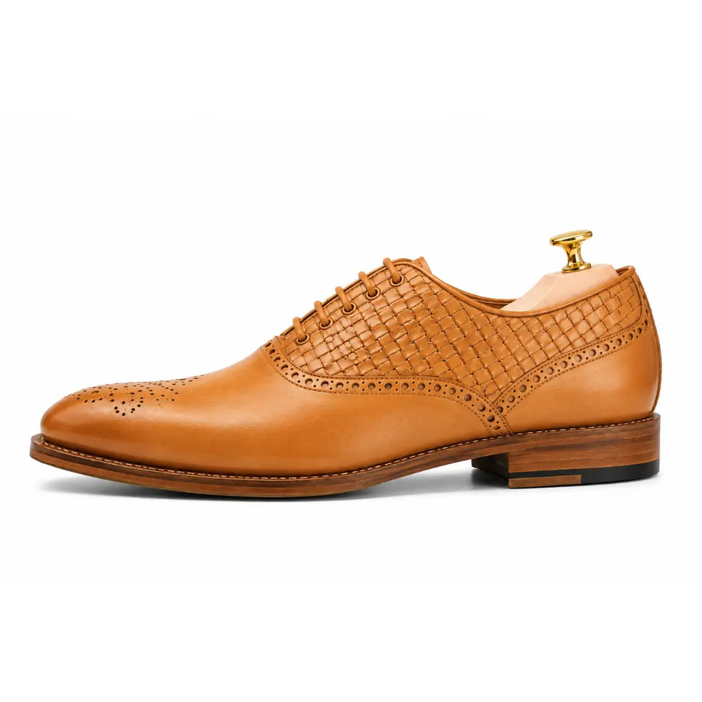 Maverick II Woven Wingtip Brogue Oxford for Men - Goodyear Welted Leather Shoes